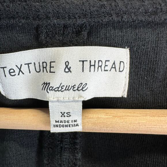 Madewell Texture & Thread Black 3/4 Balloon Sleeve V Neck Top Womens Size XS - Picture 11 of 14